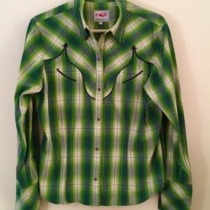 Pearl snap western shirt all cotton